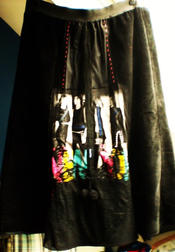 Damen kord rock schwarz - damen,